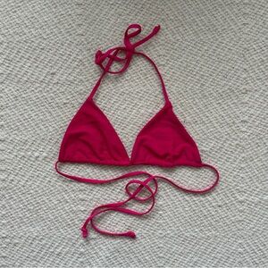 Frankie’s Bikinis Ribbed Triangle Bikini Top, size: medium